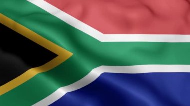Güney Afrika bayrağının rüzgarda dalgalanan videosu. Güney Afrika Bayrak Dalgası Döngüsü rüzgarda dalgalanıyor. Gerçekçi Güney Afrika Bayrağı geçmişi. Güney Afrika Bayrak Döngüsü Kapanışı 1080p Tam HD 1920X1080 görüntü. Güney Af