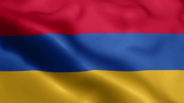 Ermenistan Bayrağı rüzgarda sallanıyor. Ermenistan Bayrak Dalgası Döngüsü rüzgarda sallanıyor. Gerçekçi Ermenistan Bayrağı geçmişi. Ermenistan Bayrak Döngüsü Kapanışı 1080p Tam HD 1920X1080 görüntü. Ermenistan bayrağı sallıyor. Ulusa
