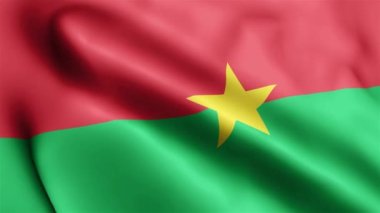 Burkina Faso Flag 'ın rüzgarda dalgalanan videosu. Burkina Faso Bayrak Dalgası Döngüsü rüzgarda sallanıyor. Gerçekçi Burkina Faso Bayrağı geçmişi. Burkina Faso Bayrak Döngüsü Kapanışı 1080p Tam HD 1920X1080 görüntü. Burkina