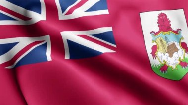 Bermuda bayrağının rüzgarda dalgalanan videosu. Bermuda Bayrak Dalgası Döngüsü rüzgarda dalgalanıyor. Gerçekçi Bermuda Bayrağı geçmişi. Bermuda Bayrak Döngüsü Kapanışı 1080p Tam HD 1920X1080 görüntü. Bermuda bayrağı sallıyor. Ulusa