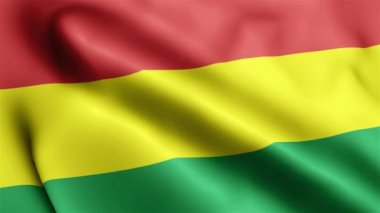 Bolivya Bayrağı rüzgarda sallanıyor. Bolivya Bayrak Dalgası Döngüsü rüzgarda dalgalanıyor. Gerçekçi Bolivya Bayrağı geçmişi. Bolivya Bayrak Döngüsü Kapanışı 1080p Tam HD 1920X1080 görüntü. Bolivya bayrağı sallıyor. Ulusa