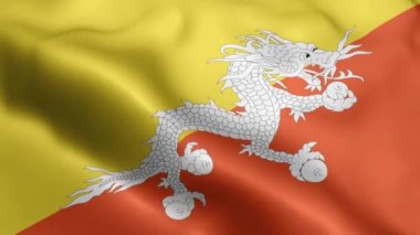 Bhutan Flag 'ın rüzgarda sallanan videosu. Bhutan Bayrak Dalgası Döngüsü rüzgarda sallanıyor. Gerçekçi Butan Bayrağı geçmişi. Bhutan Bayrak Döngüsü Kapanışı 1080p Tam HD 1920X1080 görüntü. Butan bayrak sallıyor. Ulusal 3d