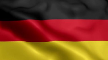 Almanya Bayrağı rüzgarda sallanıyor. Almanya Bayrak Dalgası Döngüsü rüzgarda dalgalanıyor. Gerçekçi Almanya Bayrağı geçmişi. Almanya Bayrak Döngüsü Kapanışı 1080p Tam HD 1920X1080 görüntü. Almanya bayrak sallıyor. Ulusa