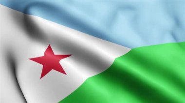 Cibuti Bayrağı rüzgarda sallanıyor. Cibuti Bayrak Dalgası Döngüsü rüzgarda sallanıyor. Gerçekçi Cibuti Bayrağı geçmişi. Cibuti Bayrak Döngüsü Kapanışı 1080p Tam HD 1920X1080 görüntü. Cibuti bayrağı sallıyor. Hayır.