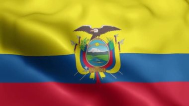 Ekvador Bayrağı 'nın rüzgarda sallanan videosu. Ekvador Bayrak Dalgası Döngüsü rüzgarda dalgalanıyor. Gerçekçi Ekvador Bayrağı geçmişi. Ekvador Bayrak Döngüsü Kapanışı 1080p Tam HD 1920X1080 görüntü. Ekvador bayrağı sallıyor. Ulusa