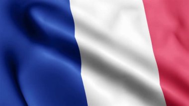 France Flag videosu rüzgarda dalgalanıyor. Fransa Bayrak Dalgası Döngüsü rüzgarda dalgalanıyor. Gerçekçi Fransa Bayrağı geçmişi. Fransa Bayrak Döngüsü Kapanışı 1080p Tam HD 1920X1080 görüntü. Fransa bayrağı sallıyor. Ulusal 3d