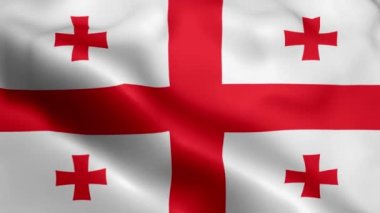 Georgia Flag 'in rüzgarda dalgalanan videosu. Georgia Bayrak Dalgası Döngüsü rüzgarda sallanıyor. Gerçekçi Georgia Flag geçmişi. Georgia Flag Kapanış Çemberi 1080p Tam HD 1920X1080 görüntü. Georgia bayrağı sallıyor. Ulusa