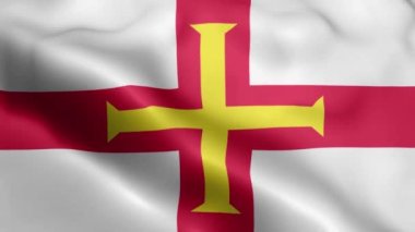 Guernsey Flag 'in rüzgarda dalgalanan videosu. Guernsey Bayrak Dalgası Döngüsü rüzgarda sallanıyor. Gerçekçi Guernsey Flag geçmişi. Guernsey Bayrak Döngüsü Kapanışı 1080p Tam HD 1920X1080 görüntü. Guernsey bayrak sallıyor. Hayır.