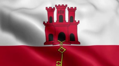 Gibraltar Flag 'ın rüzgarda dalgalanan videosu. Gibraltar Bayrak Dalgası Döngüsü rüzgarda sallanıyor. Gerçekçi Cebelitarık Bayrağı geçmişi. Gibraltar Bayrak Döngüsü Kapanışı 1080p Tam HD 1920X1080 görüntü. Cebelitarık el sallıyor.
