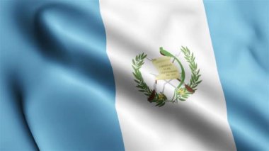Guatemala bayrağının dalgalanan videosu. Guatemala Bayrak Dalgası Döngüsü rüzgarda sallanıyor. Gerçekçi Guatemala Bayrağı geçmişi. Guatemala Bayrak Döngüsü Kapanışı 1080p Tam HD 1920X1080 görüntü. Guatemala el sallıyor.