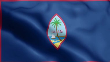 Guam Flag 'ın rüzgarda dalgalanan videosu. Guam Bayrak Dalgası Döngüsü rüzgarda sallanıyor. Gerçekçi Guam bayrağı geçmişi. Guam Bayrak Döngüsü Kapanışı 1080p Tam HD 1920X1080 görüntü. Guam bayrak sallıyor. Ulusal 3d Guam bayrağı