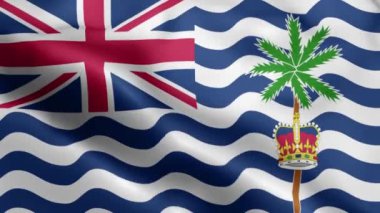 İngiliz Hint Okyanusu Bölgesi Bayrağı rüzgarda sallanıyor. İngiliz Hint Okyanusu Bölgesi Bayrak Dalgası Döngüsü rüzgarda sallanıyor. Gerçekçi İngiliz Hint Okyanusu Toprakları Bayrağı geçmişi. İngiliz Hint Okyanusu T