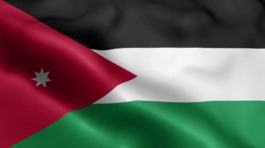 Jordan Flag 'in rüzgarda sallanan videosu. Jordan Bayrak Dalgası Döngüsü rüzgarda sallanıyor. Gerçekçi Jordan Flag geçmişi. Jordan Bayrak Döngüsü Kapanışı 1080p Tam HD 1920X1080 görüntüsü. Jordan bayrak sallıyor. Ulusal 3d