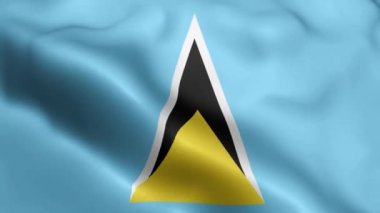 Saint Lucia Flag 'ın rüzgarda dalgalanan videosu. Aziz Lucia Bayrak Dalgası Döngüsü rüzgarda dalgalanıyor. Gerçekçi Aziz Lucia bayrağı geçmişi. Saint Lucia Bayrak Döngüsü Kapanışı 1080p Tam HD 1920X1080 görüntüsü. Aziz Lucia