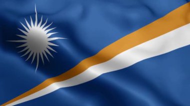 Marshall Adaları Flag videosu rüzgarda sallanıyor. Marshall Adaları Bayrak Dalgası Döngüsü rüzgarda dalgalanıyor. Marshall Adaları 'nın gerçekçi geçmişi. Marshall Adaları Bayrak Döngüsü Kapanışı 1080p Tam HD 1920X1080 fo