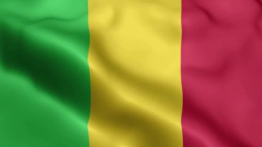 Mali bayrağının rüzgarda dalgalanan videosu. Mali Bayrak Dalgası Döngüsü rüzgarda sallanıyor. Gerçekçi Mali Bayrağı geçmişi. Mali Bayrak Döngüsü Kapanışı 1080p Tam HD 1920X1080 görüntü. Mali bayrağı sallıyor. Ulusal 3d Mali bayrağı