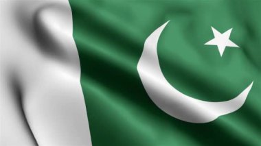 Pakistan Bayrağı rüzgarda sallanıyor. Pakistan Bayrak Dalgası Döngüsü rüzgarda dalgalanıyor. Gerçekçi Pakistan Bayrağı geçmişi. Pakistan Bayrak Döngüsü Kapanışı 1080p Tam HD 1920X1080 görüntü. Pakistan bayrağı sallıyor. Hayır.