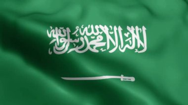Suudi Arabistan bayrağının rüzgarda dalgalanan videosu. Suudi Arabistan Bayrak Dalgası Döngüsü rüzgarda dalgalanıyor. Gerçekçi Suudi Arabistan Bayrağı geçmişi. Suudi Arabistan Bayrak Döngüsü Kapanışı 1080p Tam HD 1920X1080 görüntü. Suudi Arabistan