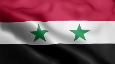 Suriye Bayrağı 'nın rüzgarda dalgalanan videosu. Suriye Bayrak Dalgası Döngüsü rüzgarda dalgalanıyor. Gerçekçi Suriye Bayrağı geçmişi. Suriye Bayrak Döngüsü Kapanışı 1080p Tam HD 1920X1080 görüntü. Suriye bayrağı sallıyor. Ulusal 3d Suriye