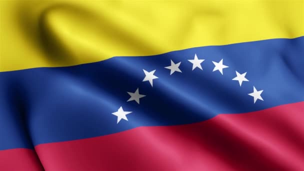 Venezuela Flag Video Vlnící Větru Venezuela Flag Wave Loop Vlnící — Stock video