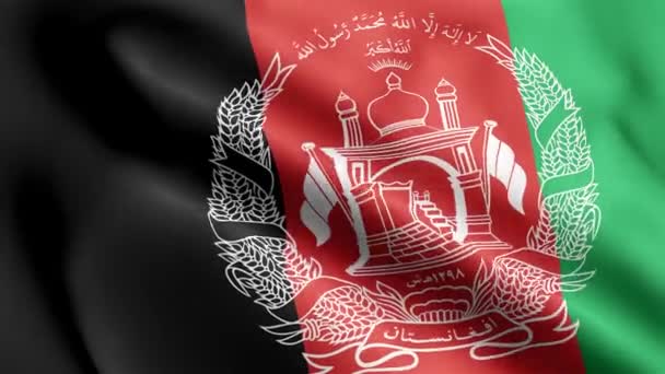 Afganistan Bayrağı Rüzgarda Sallanıyor Afganistan Bayrak Dalgası Döngüsü Rüzgarda Dalgalanıyor — Stok video