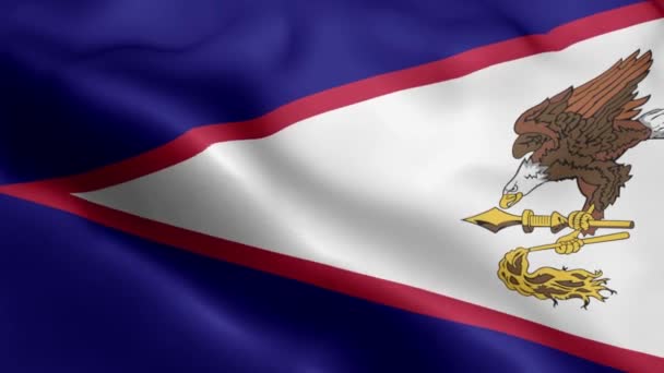 Samoa Americana Bandera Vídeo Ondeando Viento American Samoa Flag Wave — Vídeo de stock