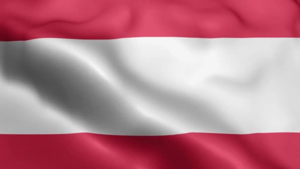 Austria Bandera Vídeo Ondeando Viento Austria Bandera Wave Loop Ondeando — Vídeo de stock