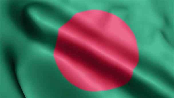 방글라데시 국기가 바람에 흔들고 있습니다 방글라데시 바람에 흔들리는 깃발흔들기 방글라데시의 — 비디오