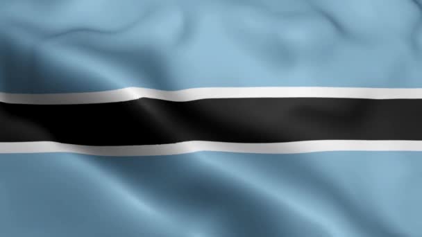 Botswana Vlag Video Zwaaiend Wind Botswana Flag Wave Loop Zwaait — Stockvideo