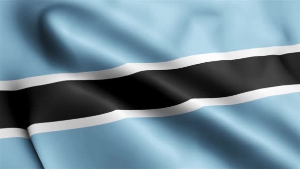 Botswana Flagg Video Vinkar Vinden Botswana Flag Wave Loop Vinkar — Stockvideo