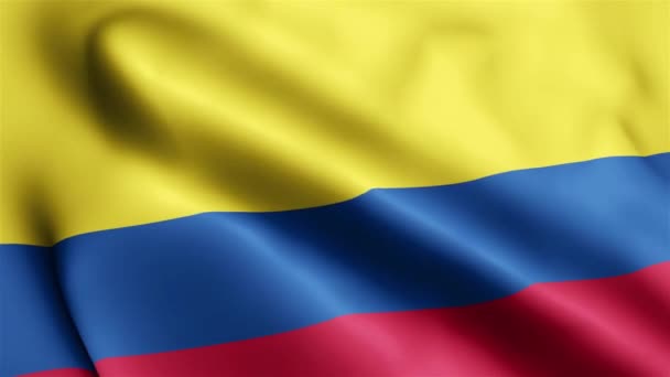 Kolumbia Flaga Wideo Macha Wietrze Kolumbia Flaga Wave Loop Macha — Wideo stockowe