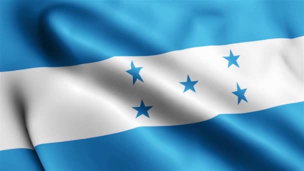 Honduras Flag Video Vlnící Větru Honduraská Vlajková Smyčka Vlnící Větru — Stock video