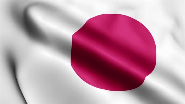Film Japońskiej Flagi Falujący Wietrze Japońska Flaga Wave Loop Falująca — Wideo stockowe