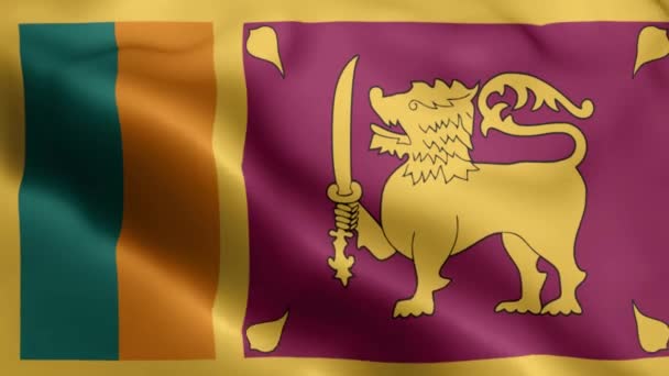 Wideo Sri Lanki Falujące Wietrze Pętla Fal Flagowych Sri Lanki — Wideo stockowe