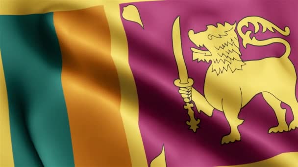 Wideo Sri Lanki Falujące Wietrze Pętla Fal Flagowych Sri Lanki — Wideo stockowe
