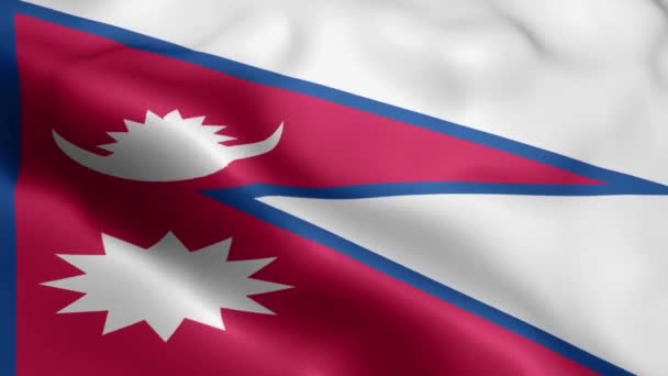 Νεπάλ Σημαία Βίντεο Κυματίζει Στον Άνεμο Σημαία Του Νεπάλ Κυματίζει — Αρχείο Βίντεο