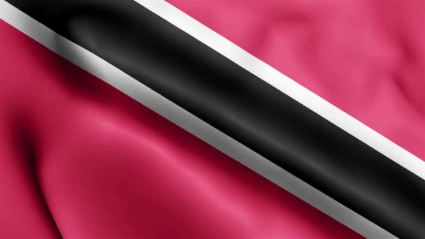 Trinidad Tobago Flag Rüzgarda Dalgalanan Videosu Trinidad Tobago Bayrak Dalgası — Stok video