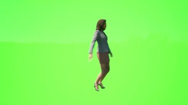 3D insanlar yeşil ekran satıcıları bir partide dans edip eğleniyorlar.