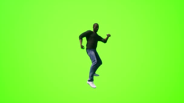 Insanlar Yeşil Ekran Genç Afrikalı Erkekler Bir Partide Dans Parti — Stok video
