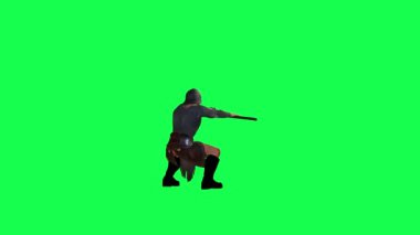 Krom anahtar arka plandaki üç boyutlu insanlar savaş için egzersiz yapan ve hazırlanan Viking savaşçılarını izole ettiler.