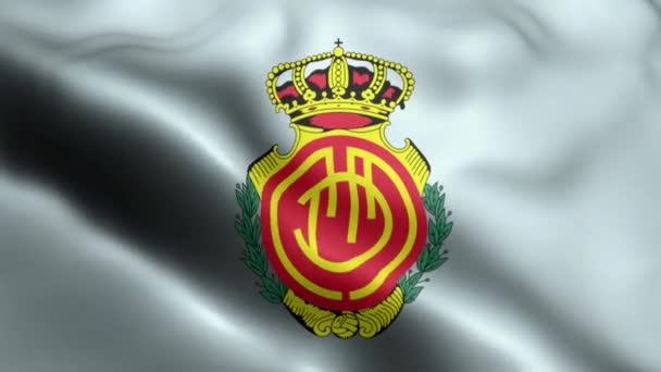 Rcd Mallorca Flag Videosu Rüzgarda Dalgalanıyor Rcd Mallorca Flag Wave — Stok video