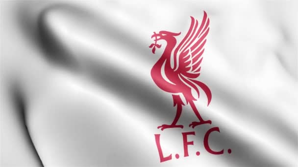 Video Della Bandiera Liverpool Sventola Nel Vento Liverpool Flag Wave — Video Stock