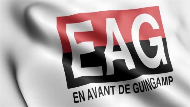 Guingamp Flag Rüzgarda Sallanan Videosu Guingamp Bayrak Dalgası Döngüsü Rüzgarda — Stok video