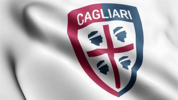 칼리아리 플래그 비디오바람에 흔들리는 칼리아리 바람에 흔들리는 Cagliari Flag Background — 비디오