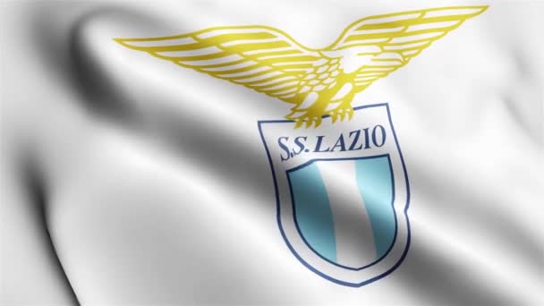Lazio Flag Rüzgarda Sallanan Videosu Lazio Flag Wave Loop Rüzgarda — Stok video