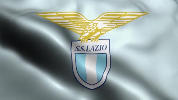 Lazio Flag Rüzgarda Sallanan Videosu Lazio Flag Wave Loop Rüzgarda — Stok video
