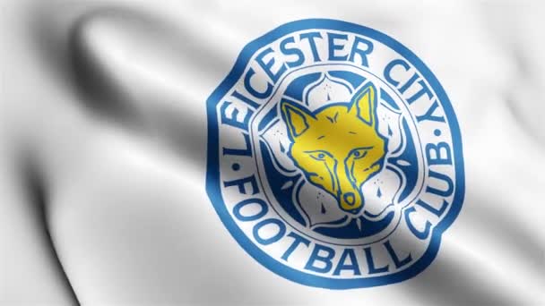 Leicester Bandiera Video Sventola Nel Vento Leicester Flag Wave Loop — Video Stock