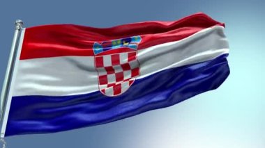 4k render Croatia Flag video waving in wind. Croatia Flag Wave Loop waving in wind. Realistic Croatia Flag background. Croatia Flag Looping Closeup 1080p Full H