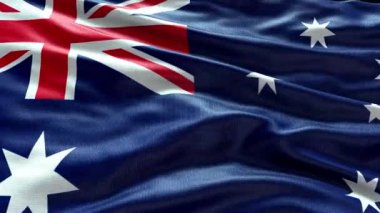 4k render Australia Flag video waving in wind. Australia Flag Wave Loop waving in wind. Realistic Australia Flag background. Australia Flag Looping Closeup 1080