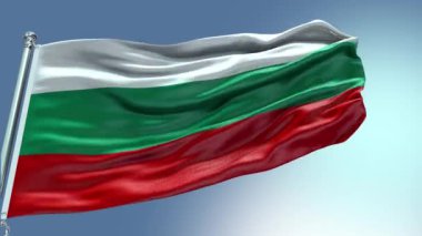4k rüzgarda dalgalanan Bulgaristan Bayrağı videosunu oluşturdu. Bulgaristan Bayrak Dalgası Döngüsü rüzgarda dalgalanıyor. Gerçekçi Bulgaristan Bayrağı geçmişi. Bulgaristan Bayrak Kapanışı 1080p Fu